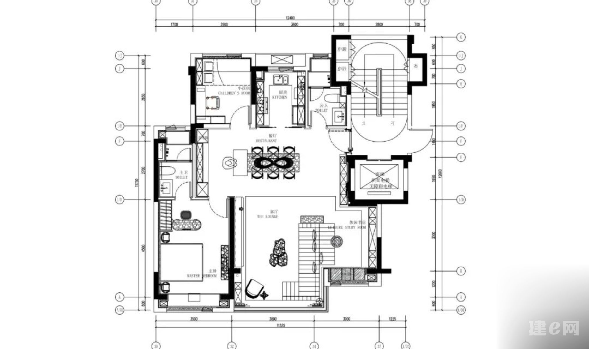 住宅户型+功能分区-住宅空间布局-建e网灵感图库
