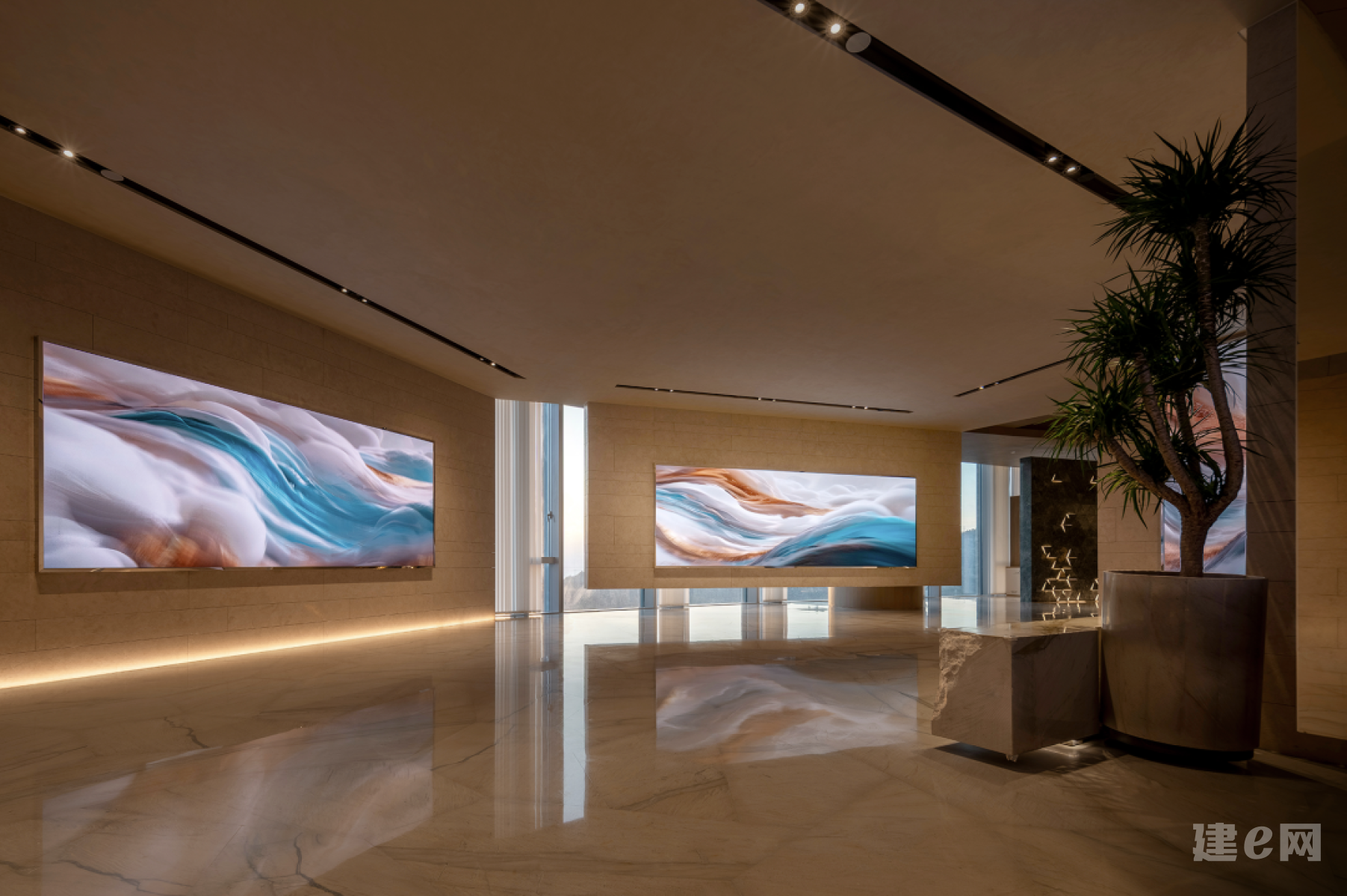 公共接待空间+高端展示-商业大厅展示区-建e网灵感图库