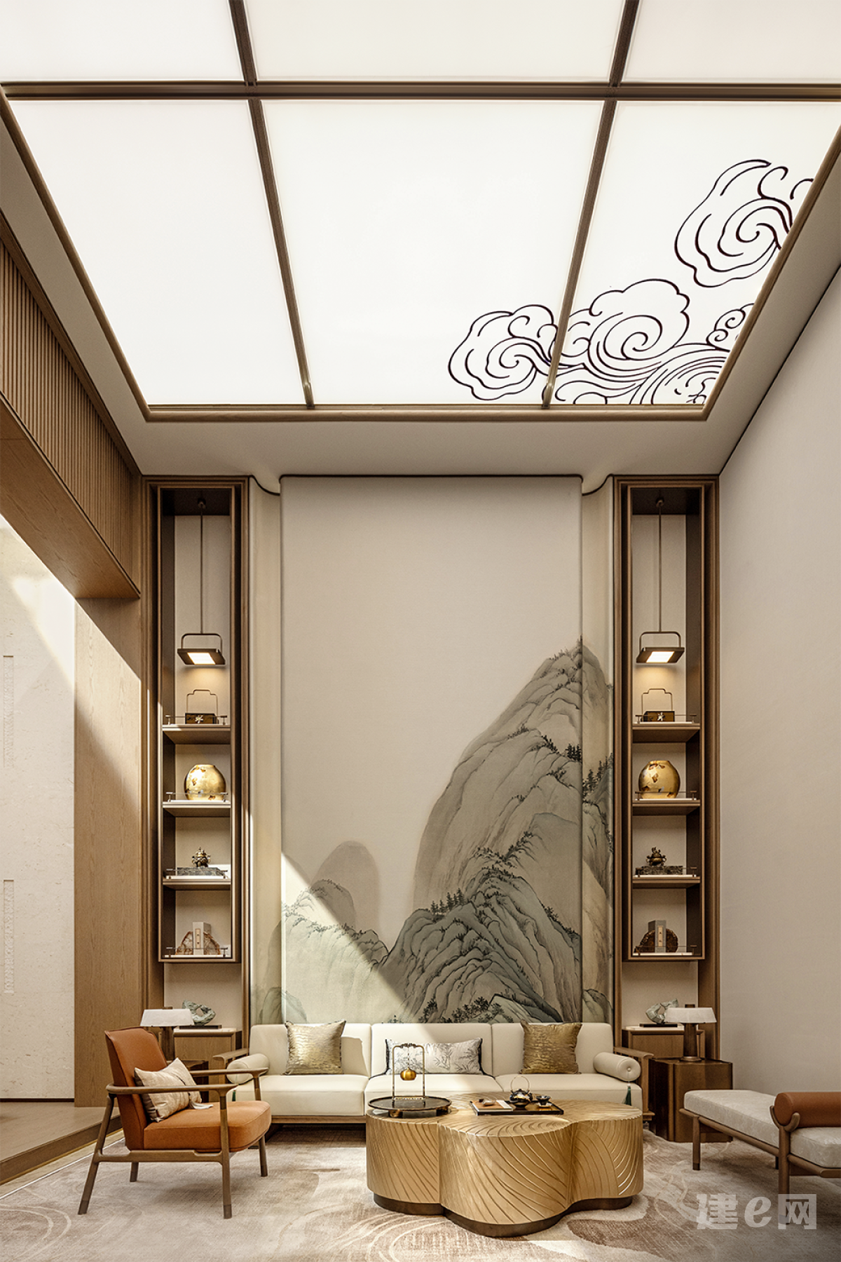 新中式风格-客厅-建e网灵感图库